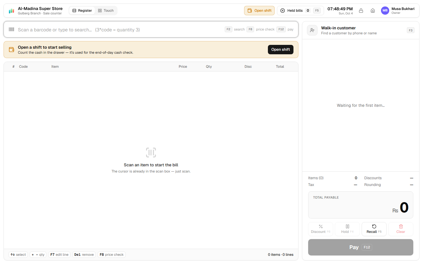 AIFFICIENTO sale counter